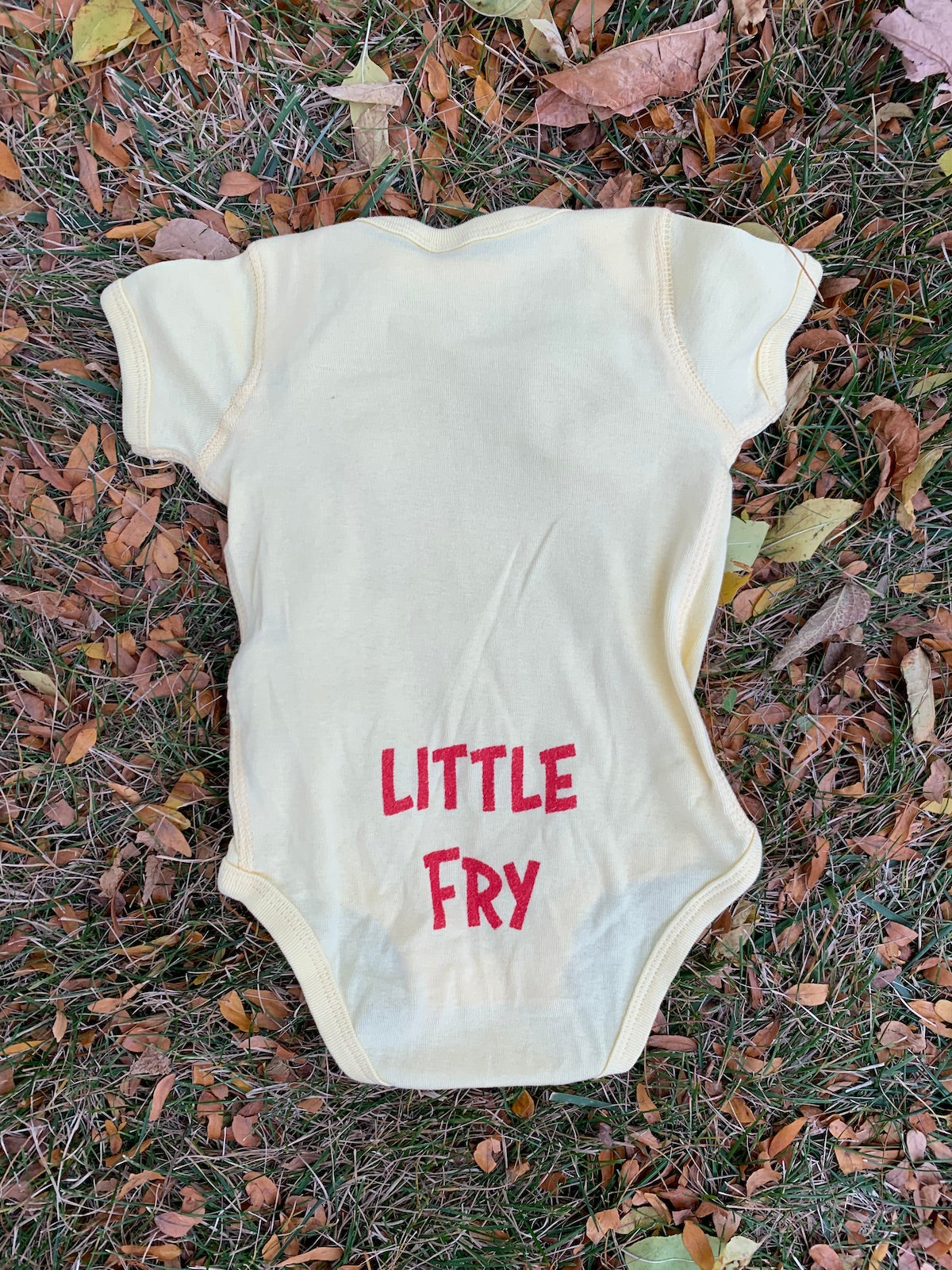 little fry x logo - 100% cotton baby onesie