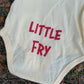 little fry x logo - 100% cotton baby onesie